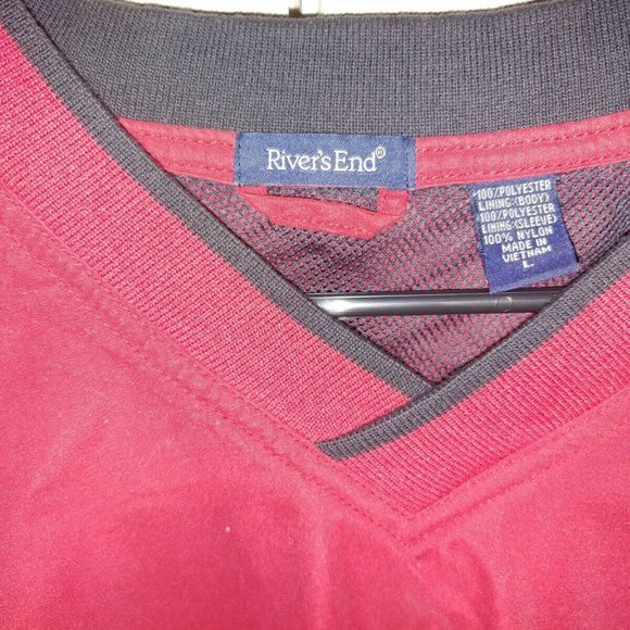 University Wisconsin Badgers 2011 Rose Bowl Rivers End Pullover Windbreaker L - Picture 2 of 3